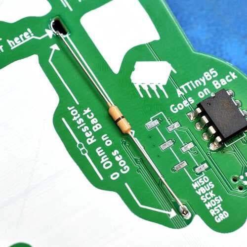 Badge assembly: resistor installed